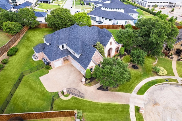 aerial perspective of suburban area