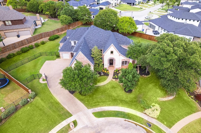 aerial view of residential area