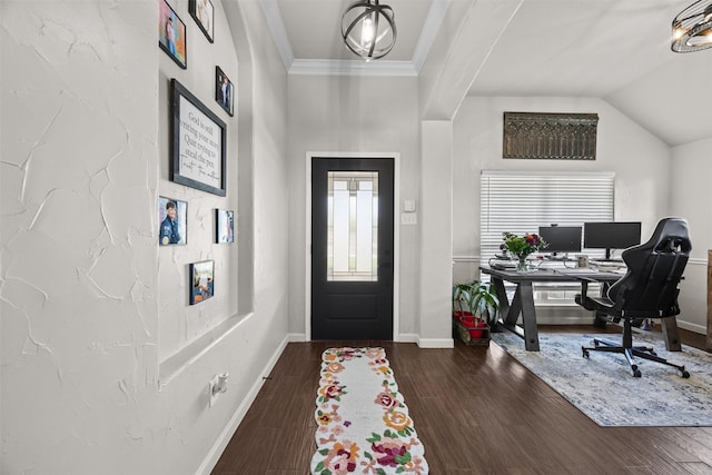705 Eagle Ct, Mansfield, TX 76063 - foyer with wood finished floors, crown molding, and baseboards