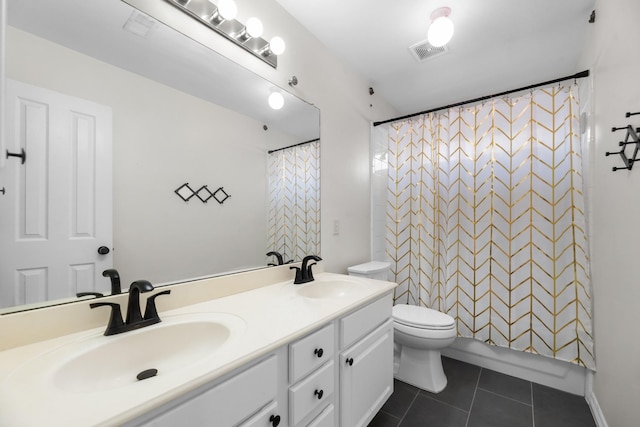 117 Clipper Ct, Rockwall, TX 75032 - full bathroom with tile patterned flooring, double vanity, and toilet