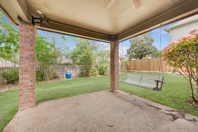 117 Clipper Ct, Rockwall, TX 75032 - view of patio / terrace featuring a ceiling fan