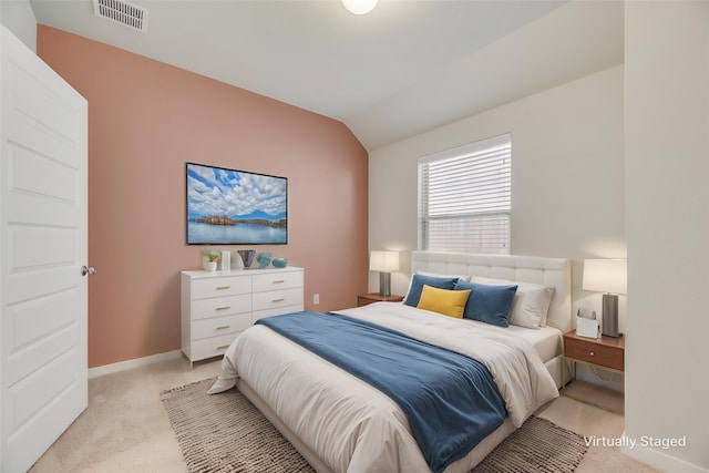 2122 Slow Stream Dr, Royse City, TX 75189 - bedroom featuring lofted ceiling, light carpet, and baseboards