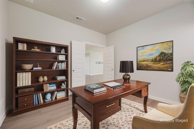 2122 Slow Stream Dr, Royse City, TX 75189 - office area with light wood-type flooring and baseboards