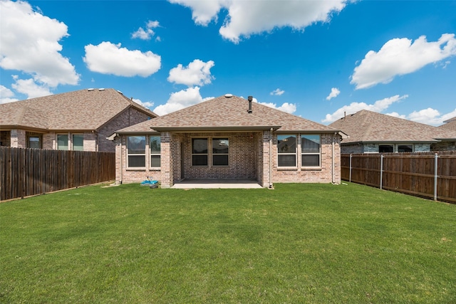 2122 Slow Stream Dr, Royse City, TX 75189 - rear view of property with brick siding, a patio area, and a shingled roof