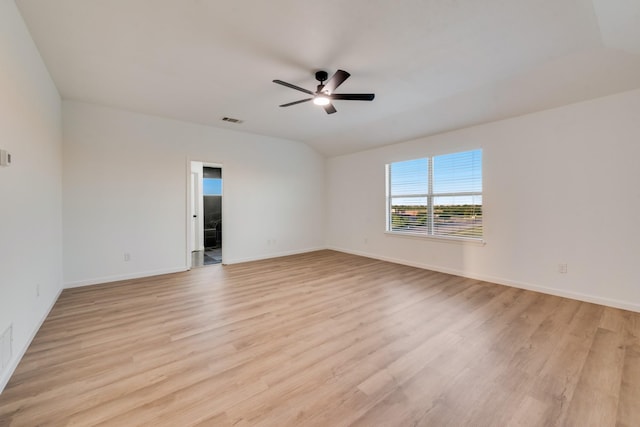 3732 Venera St, Fort Worth, TX 76106 - spare room with light wood-style floors, ceiling fan, and baseboards
