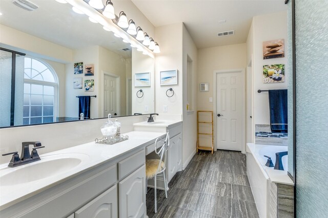 1324 Needle Cactus Dr, Fort Worth, TX 76177 - full bathroom featuring a garden tub and double vanity