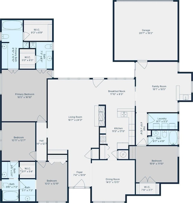 7624 Kevin Dr, Dallas, TX 75248 - floor plan / room layout