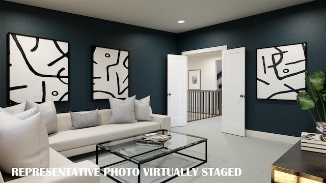 2112 Wakefield Ln, Allen, TX 75013 - carpeted living area with baseboards