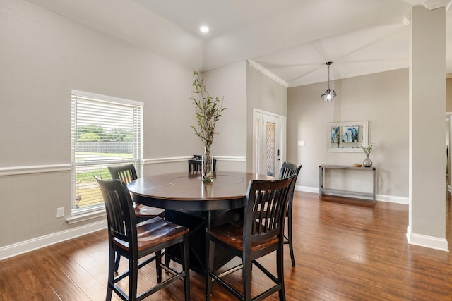 941 Mccampbell Rd, Mansfield, TX 76063 - dining area with wood finished floors, baseboards, and ornamental molding