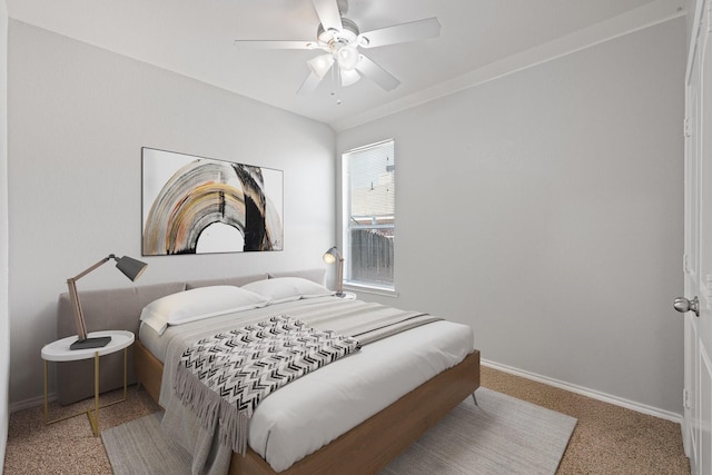 303 Stonegate Blvd, Alvarado, TX 76009 - carpeted bedroom with baseboards and ceiling fan