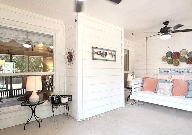 3335 Hedrick Ln, Princeton, TX 75407 - exterior space with a ceiling fan and a porch