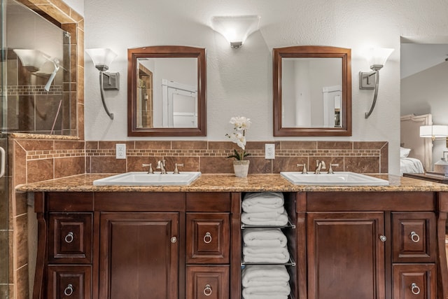 3304 Bowden Hill Ln N, Colleyville, TX 76034 - full bathroom with double vanity and tiled shower