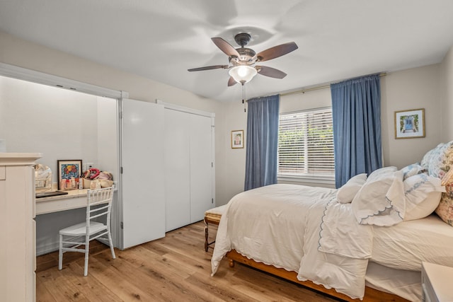 3304 Bowden Hill Ln N, Colleyville, TX 76034 - bedroom featuring light wood finished floors and ceiling fan