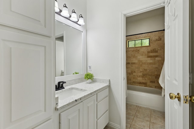 110 Man O War Ln, Fairview, TX 75069 - full bathroom featuring vanity, tub / shower combination, and tile patterned floors