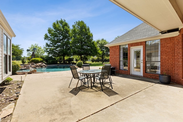 110 Man O War Ln, Fairview, TX 75069 - view of patio / terrace featuring an outdoor pool and outdoor dining space
