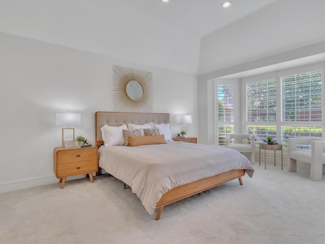 5904 Sandhills Cir, Plano, TX 75093 - carpeted bedroom with recessed lighting and vaulted ceiling