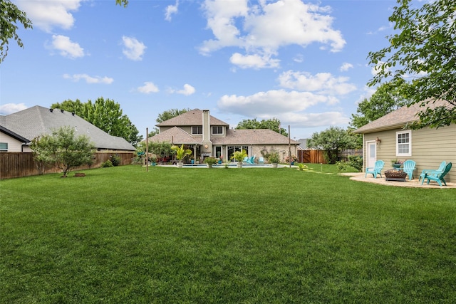 119 Palomino Ct, Shady Shores, TX 76208 - view of yard with a fire pit and a patio