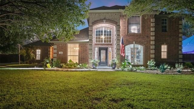 119 Palomino Ct, Shady Shores, TX 76208 - view of front of property featuring a front yard and brick siding