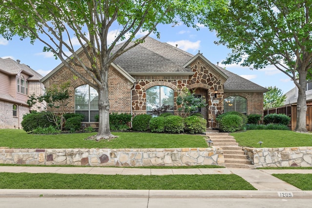 1205 Wynne Dr, Garland, TX 75044 - view of front of home with brick siding and roof with shingles