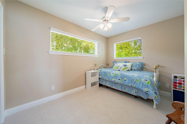 1232 Whispering Springs Dr, Tool, TX 75143 - bedroom with carpet floors, ceiling fan, and baseboards