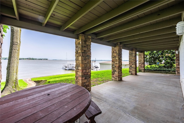 1232 Whispering Springs Dr, Tool, TX 75143 - view of patio featuring a water view