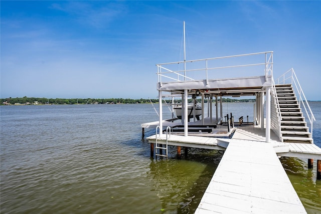 1232 Whispering Springs Dr, Tool, TX 75143 - dock area with a water view and boat lift