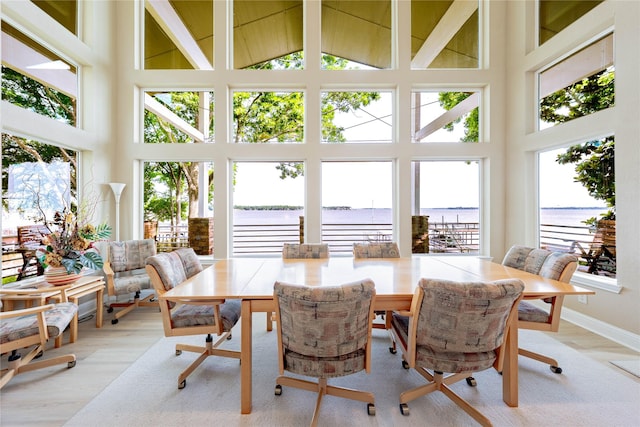 1232 Whispering Springs Dr, Tool, TX 75143 - sunroom / solarium featuring a water view