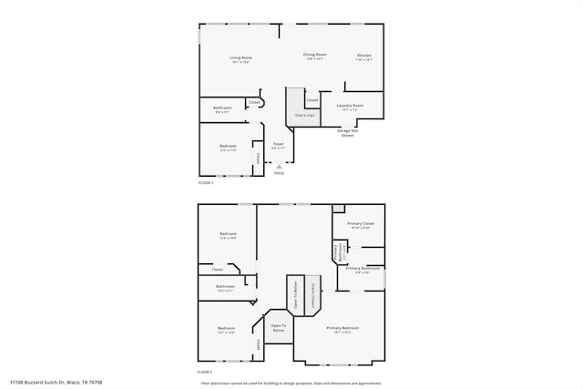 11108 Buzzard Gulch Dr, Waco, TX 76708 - room layout