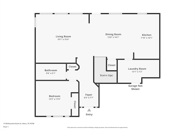 11108 Buzzard Gulch Dr, Waco, TX 76708 - property floor plan