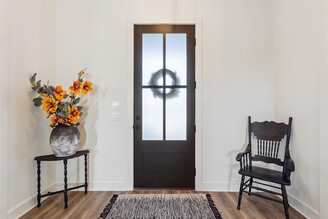 10136 Braided Briar Ln, Waco, TX 76712 - entryway with wood finished floors and baseboards