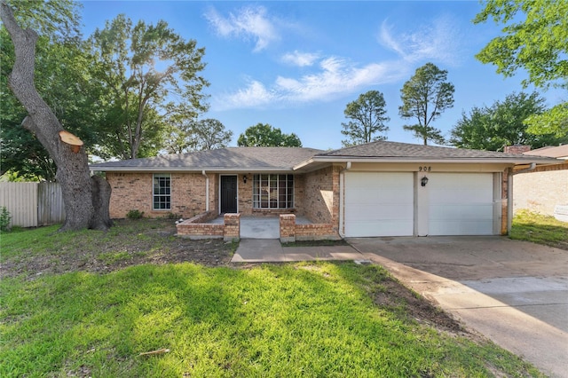 908 Cherry Laurel Ln, Arlington, TX 76012 - ranch-style house featuring a garage, brick siding, and concrete driveway