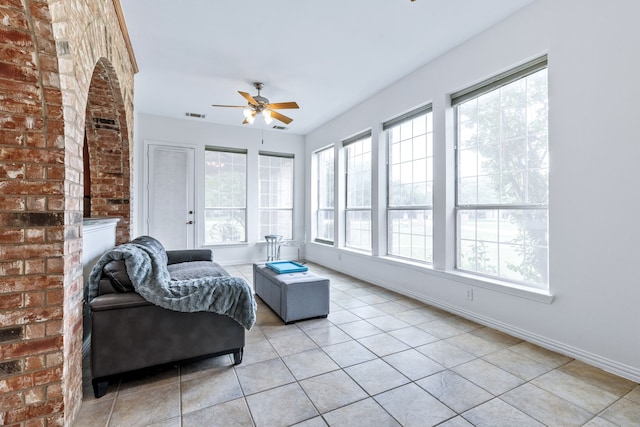 420 Bee Caves Rd, Lucas, TX 75002 - sunroom / solarium with healthy amount of natural light, tile patterned floors, and baseboards