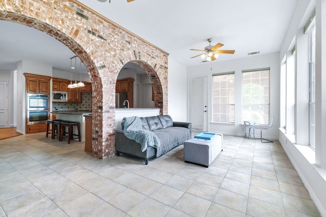420 Bee Caves Rd, Lucas, TX 75002 - sunroom / solarium featuring arched walkways