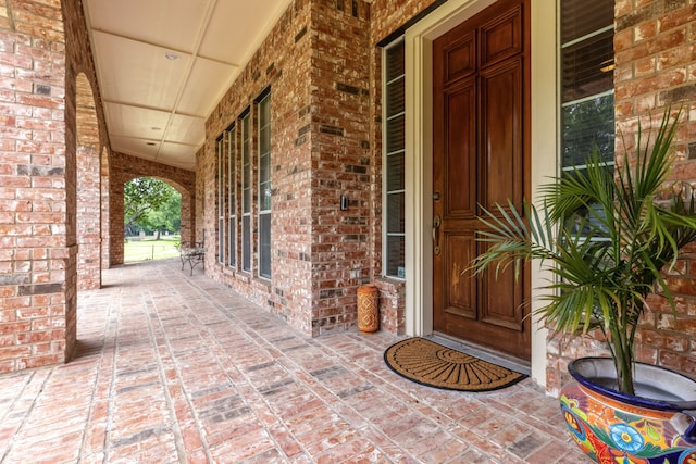 420 Bee Caves Rd, Lucas, TX 75002 - view of exterior entry with brick siding and covered porch