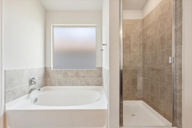 3220 Marston Rd, Lorena, TX 76655 - full bath with a shower stall and a bath