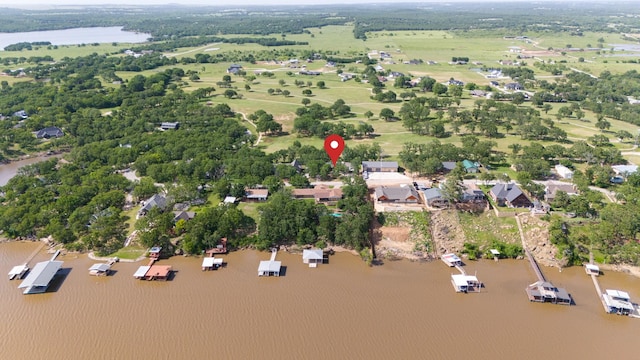 818 Country Club Rd, Bowie, TX 76230 - aerial overview of property's location featuring a nearby body of water