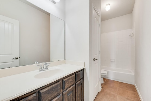 712 Britain Way, Wylie, TX 75098 - bathroom with tile patterned flooring, toilet, vanity, and baseboards