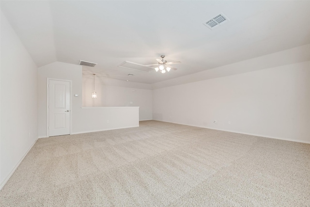 712 Britain Way, Wylie, TX 75098 - unfurnished room featuring a ceiling fan, carpet, baseboards, and attic access