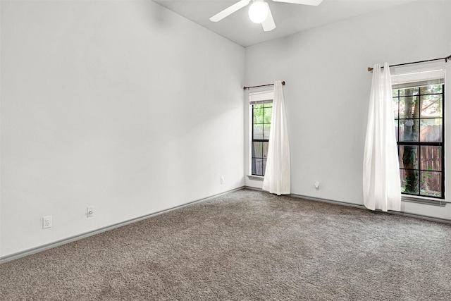1407 W Mulberry St, Sherman, TX 75092 - spare room with carpet flooring, a ceiling fan, and baseboards