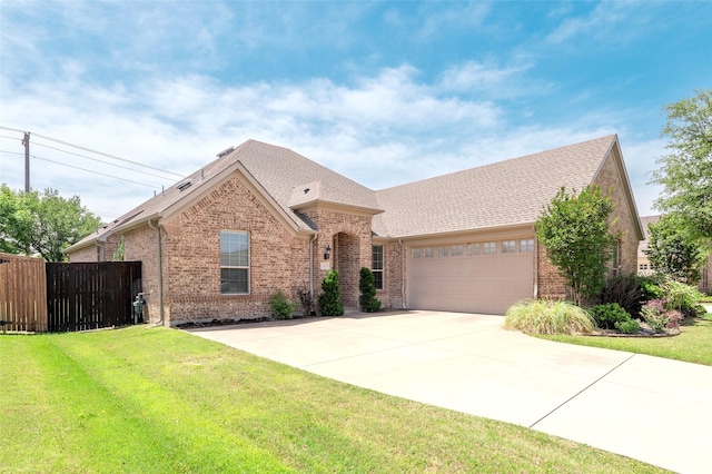 4416 Berry Ridge Ln, Frisco, TX 75036 - view of front of home featuring brick siding, an attached garage, concrete driveway, and roof with shingles