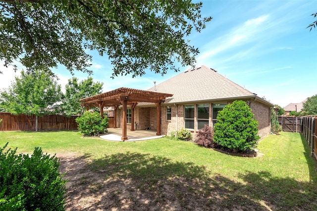 4416 Berry Ridge Ln, Frisco, TX 75036 - back of house with a pergola, a patio area, and brick siding
