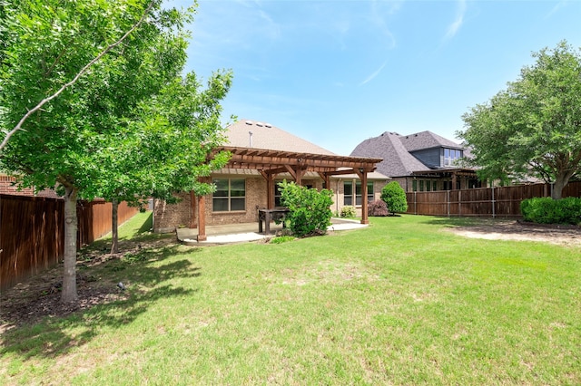 4416 Berry Ridge Ln, Frisco, TX 75036 - rear view of property with a pergola, a patio, and brick siding
