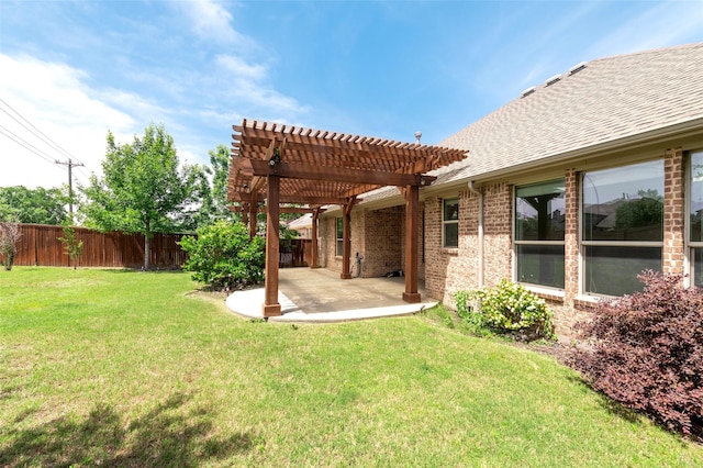 4416 Berry Ridge Ln, Frisco, TX 75036 - view of yard featuring a pergola and a patio area