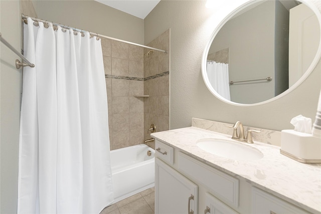 331 Sagemeadow Rd, Wylie, TX 75098 - bathroom with vanity, tile patterned flooring, and shower / bath combo