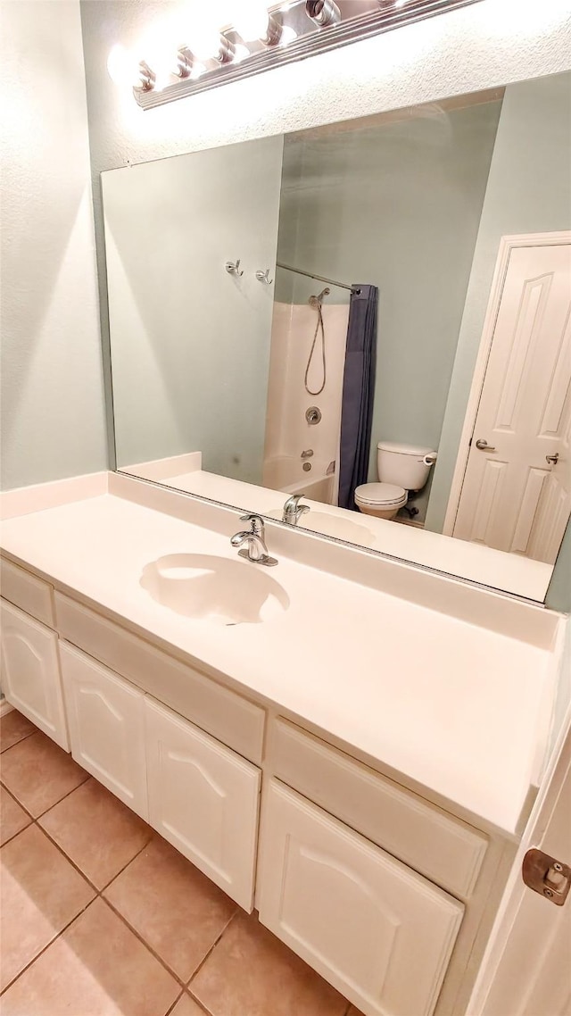 10252 Red Bluff Ln, Fort Worth, TX 76177 - full bathroom with tile patterned flooring and vanity