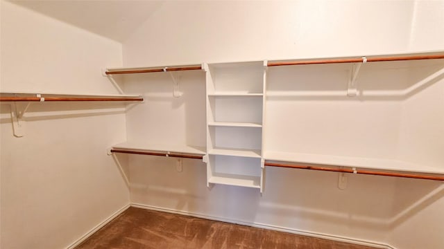 10252 Red Bluff Ln, Fort Worth, TX 76177 - walk in closet with dark carpet and lofted ceiling