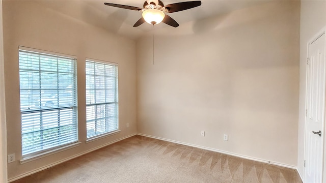 10252 Red Bluff Ln, Fort Worth, TX 76177 - spare room with plenty of natural light, light carpet, and ceiling fan