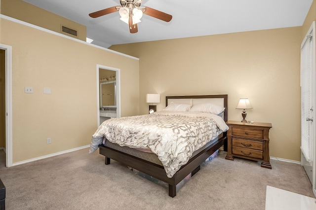 14333 Preston Rd Unit 2403, Dallas, TX 75254 - carpeted bedroom featuring baseboards, a ceiling fan, and vaulted ceiling