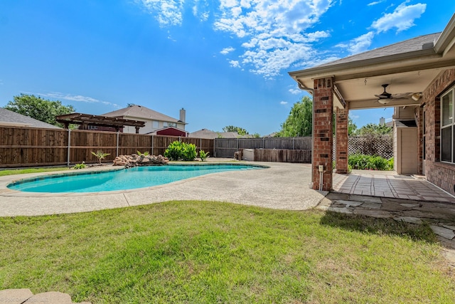 118 Lightning Trl, Forney, TX 75126 - view of pool with a patio area and a ceiling fan