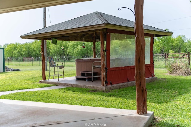 1302 County Road 142, Ovalo, TX 79541 - view of property's community featuring a jacuzzi and a gazebo